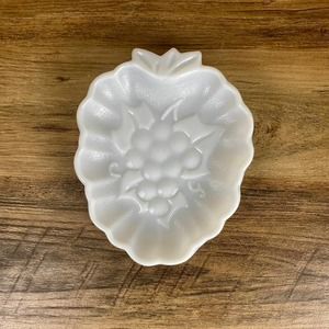 Vintage Milk Glass, Hazel Atlas, Grape Cluster Shape Relish, Catch All Dish